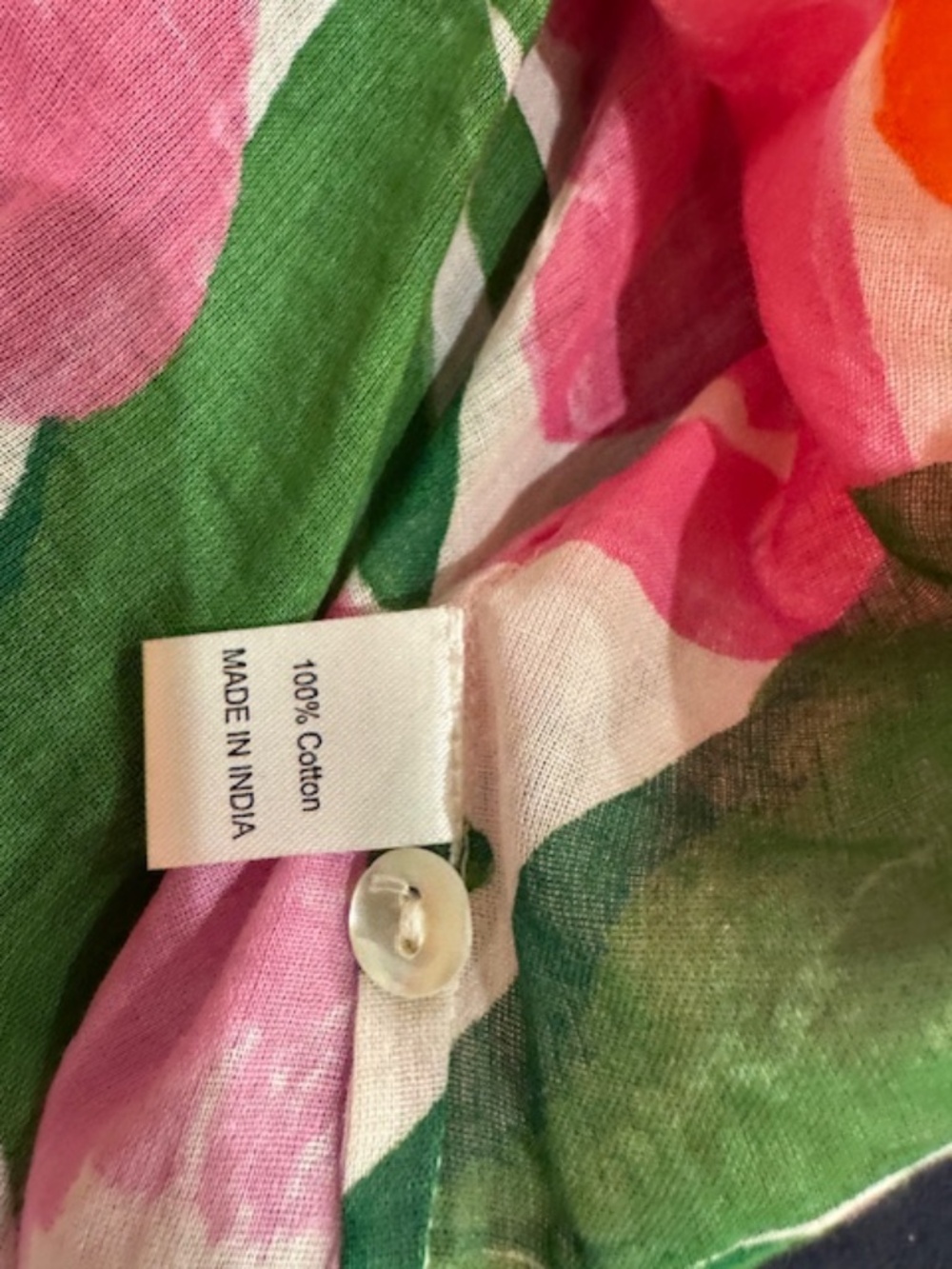 EUC- worn ONCE!  Banjanan Ruffle Collarl Joyful Top in Euphoric Bloom, $195, L - Picture 4 of 5